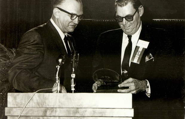 Congressman John P Saylor and Johnny Weissmuller1967