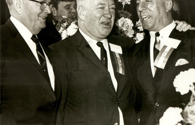 Fred Soisson & Duffy Daugherty & Augie Donatelli
